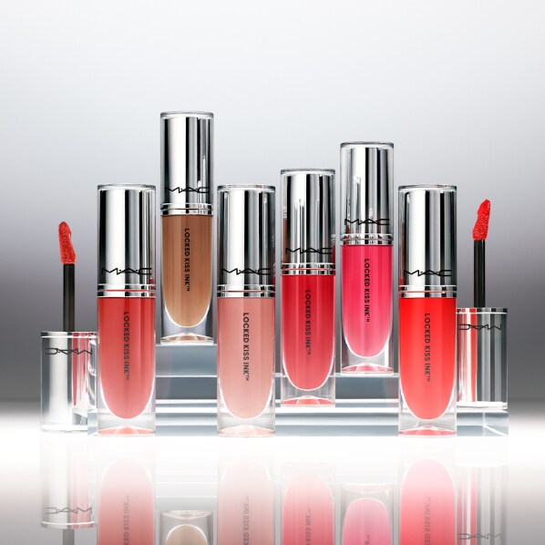 Close up of model lips showcasing a flawless lip colour application, in a striking red colour